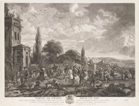 KG 13110
<br/>
Jachtpartij op vogels.
<br/>
<em>Moyreau, Jean (1690-1762)</em>